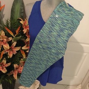 Fabletics blue & green athletic pants